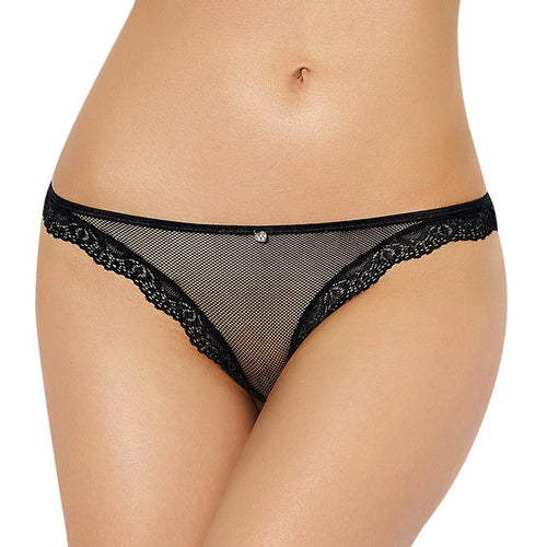 Black Fishnet and Lace Panties - Three Sizes Available - Lingerie