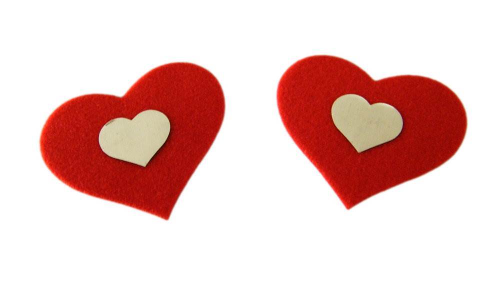 Heart Nipple Pasties - One Size Fits All - Lingerie