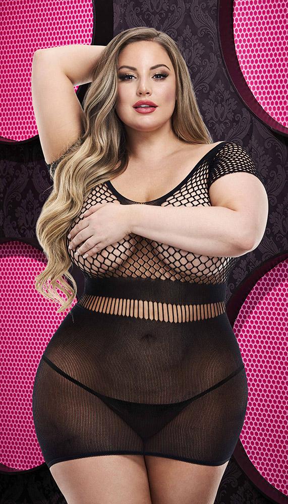 V-Neck Mini Dress - Lingerie