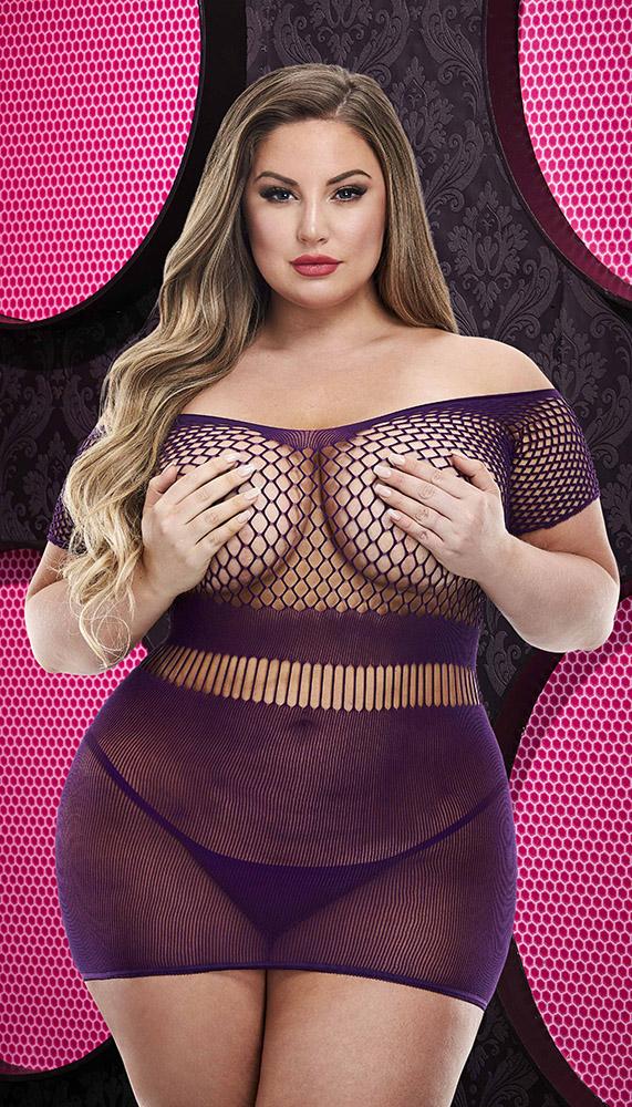 V-Neck Mini Dress - Lingerie