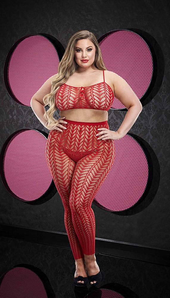 See-Through Crop Top & Pants Set - Lingerie