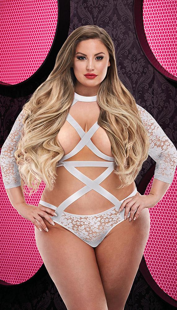 Open Cup Teddy with Sleeves - Lingerie