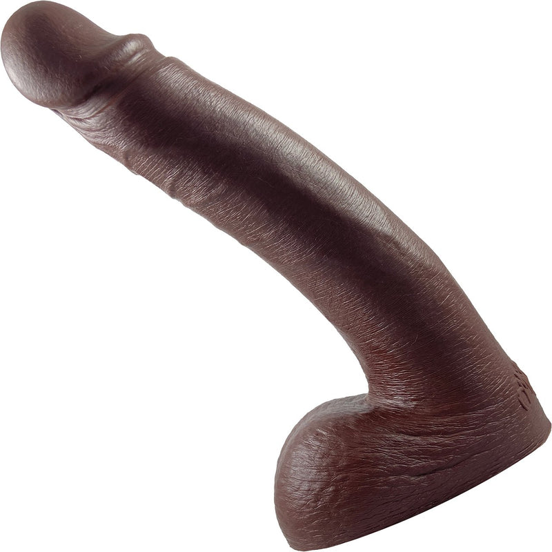 Another shot of Fleshjack dildo. This dildo features realistic balls, veins, and tip! Made of premium silicone, this dong will feel so good inside of you! Use during masturbation or with a partner, you won&