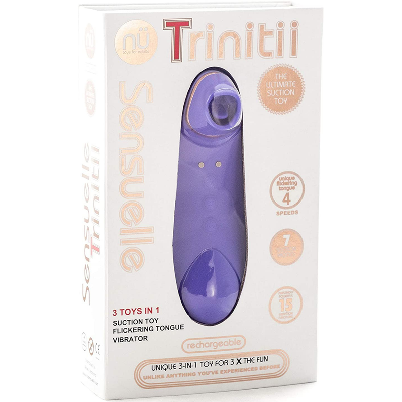 Trinitii Rechargeable Silicone Vibrator Packaging