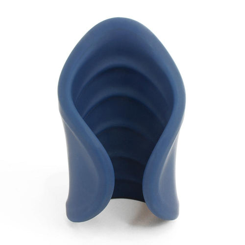 Rechargeable Textured Pocket Stroker - Blue - 