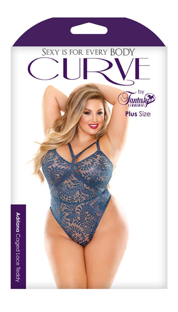 Adriana Caged Lace Teddy - Lingerie