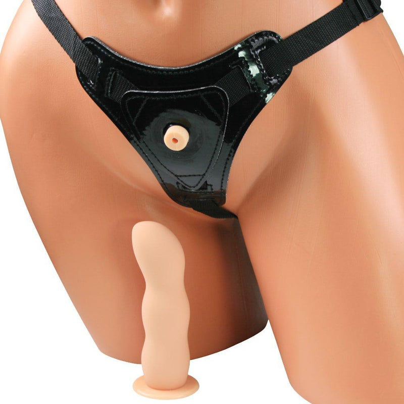 Silicone Curved Strap On Set - Dildos