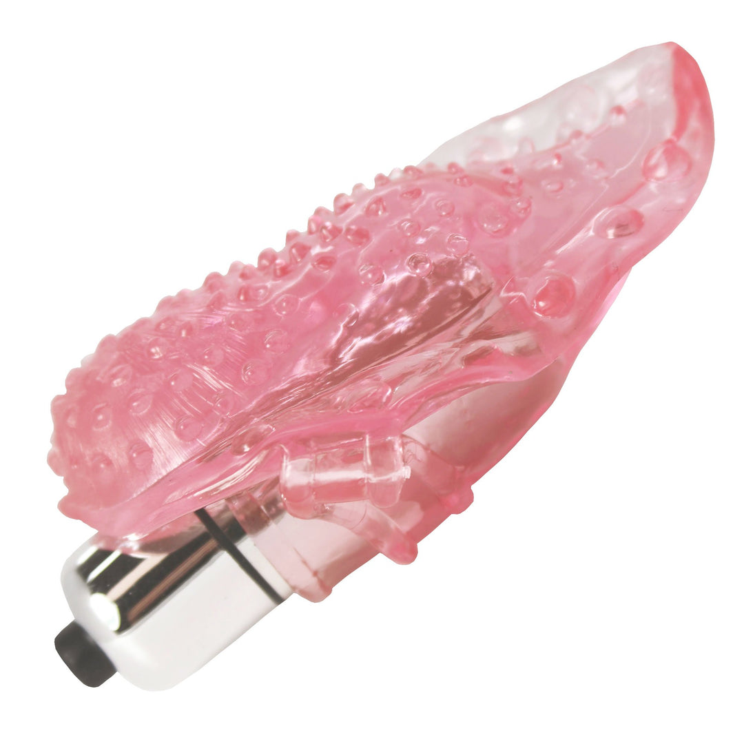 Vibrating Tongue Finger Sleeve with Clit Bullet - Vibrators