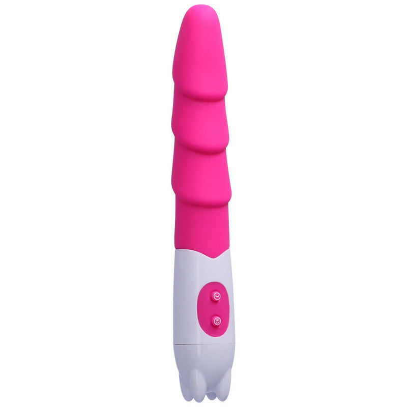 Bright pink rippled vibrator