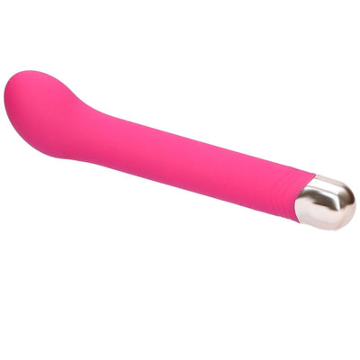 Rechargeable bright pink silicone vibrator