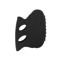 Black silicone finger vibrator with removable vibrating bullet
