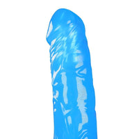 Blue Realistic Dildo Showing Realistic Veins