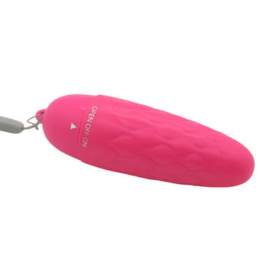 Image of the vibrator laying down. This vibe can be used to stimulate the clit, G-spot, or other erogenous zones like the nipples or neck! The possibilities are endless with this powerful vibrator!