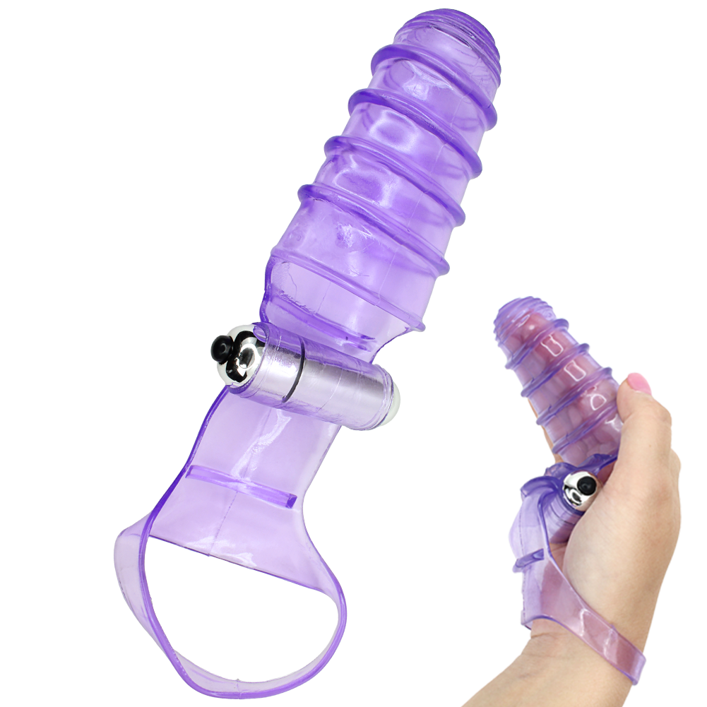 Textured Finger Stimulator With Clit Bullet - Promo