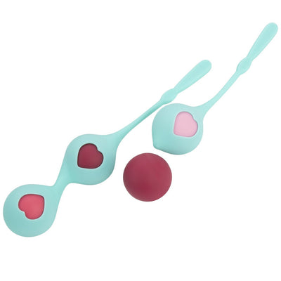 Kegel ball set with teal weighted balls