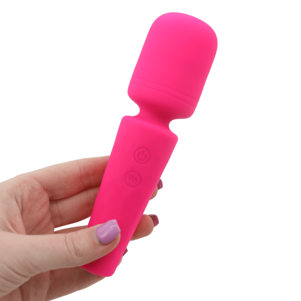 Image of the wand massager being held in hand.