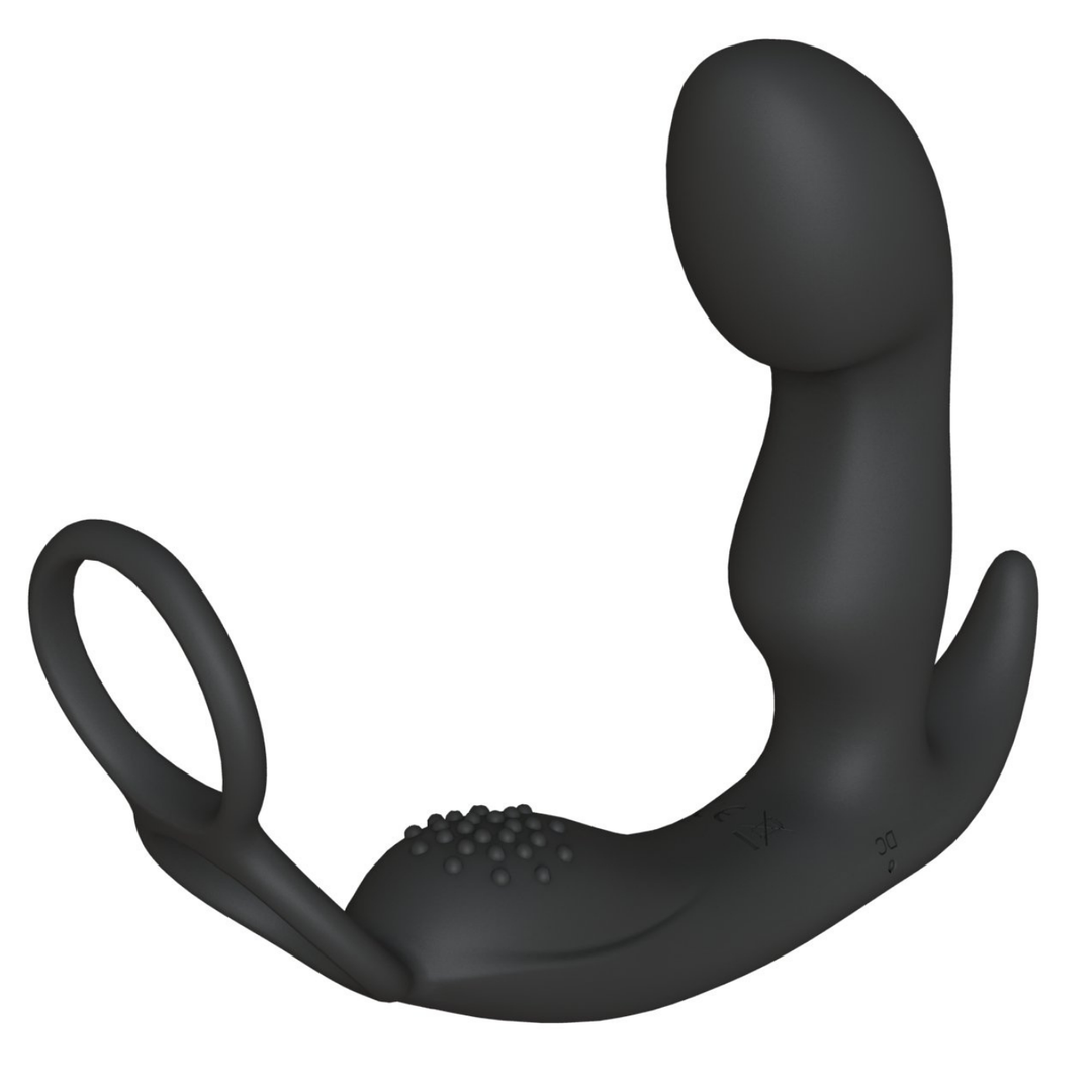 Prostate Curve Dual Ring - Remote Vibrating Prostate Massager | Wireless Remote Butt Plug