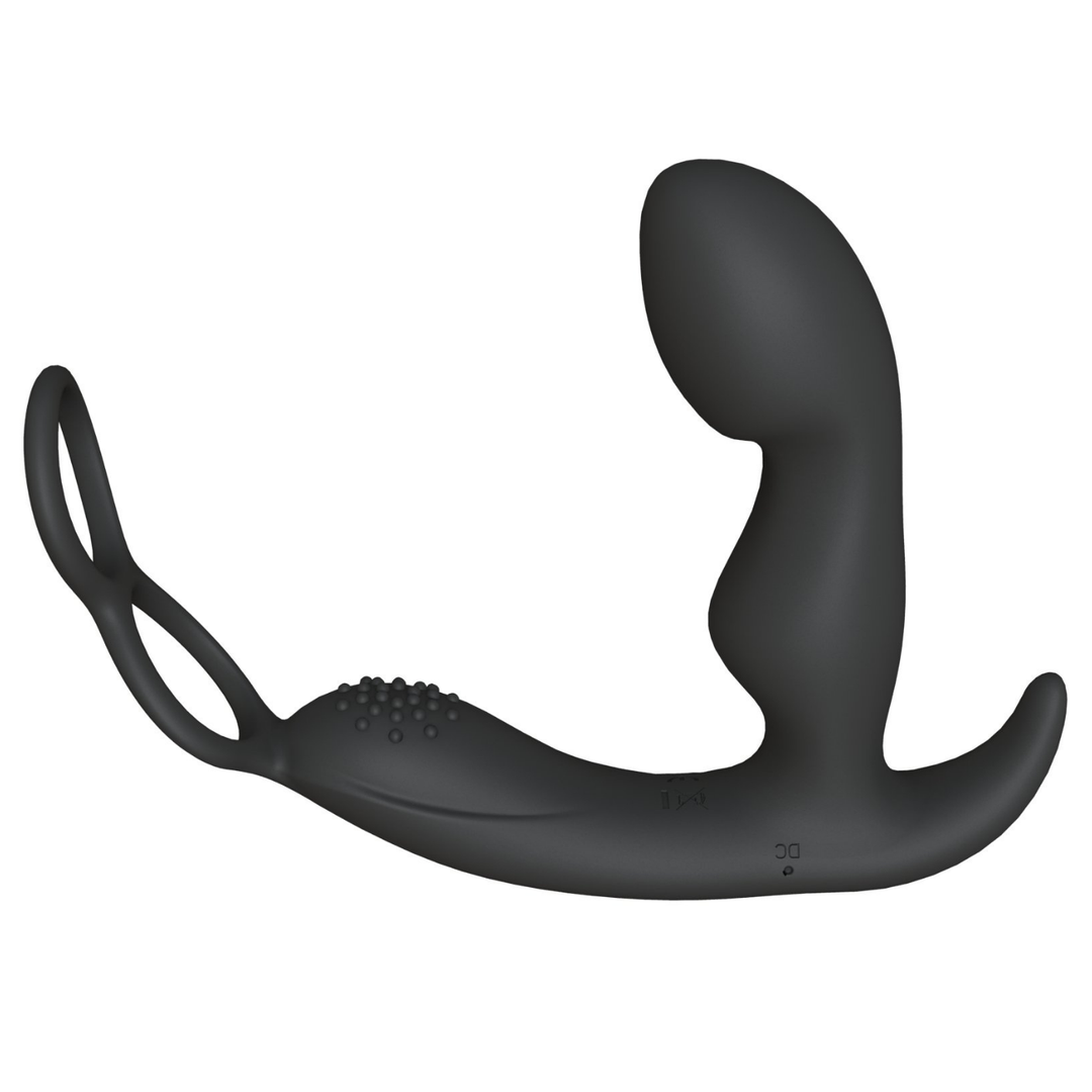 Prostate Curve Dual Ring - Remote Vibrating Prostate Massager | Male Sex Toys