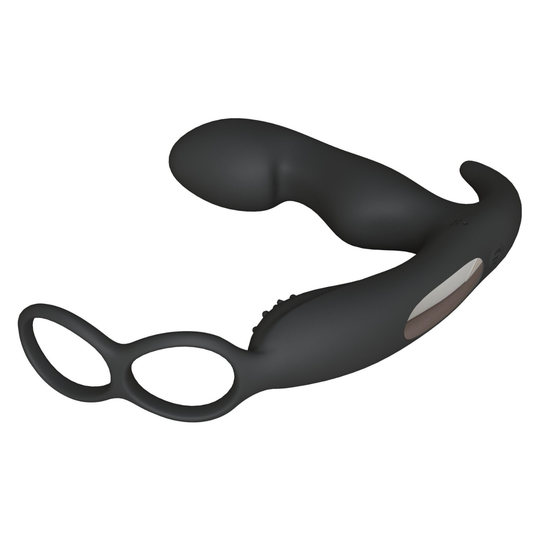 Prostate Curve Dual Ring - Remote Vibrating Prostate Massager | Vibrating Anal Plug
