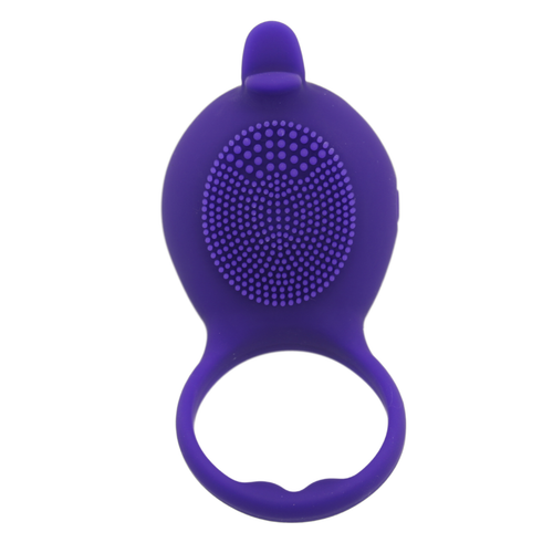 Image of the vibrating cock ring! This toy is great for couples who want to stimulate each other at the same time! It is also made out of silicone and is soft on the skin.