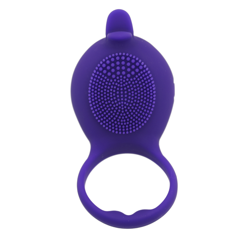 Image of the vibrating cock ring! This toy is great for couples who want to stimulate each other at the same time! It is also made out of silicone and is soft on the skin.