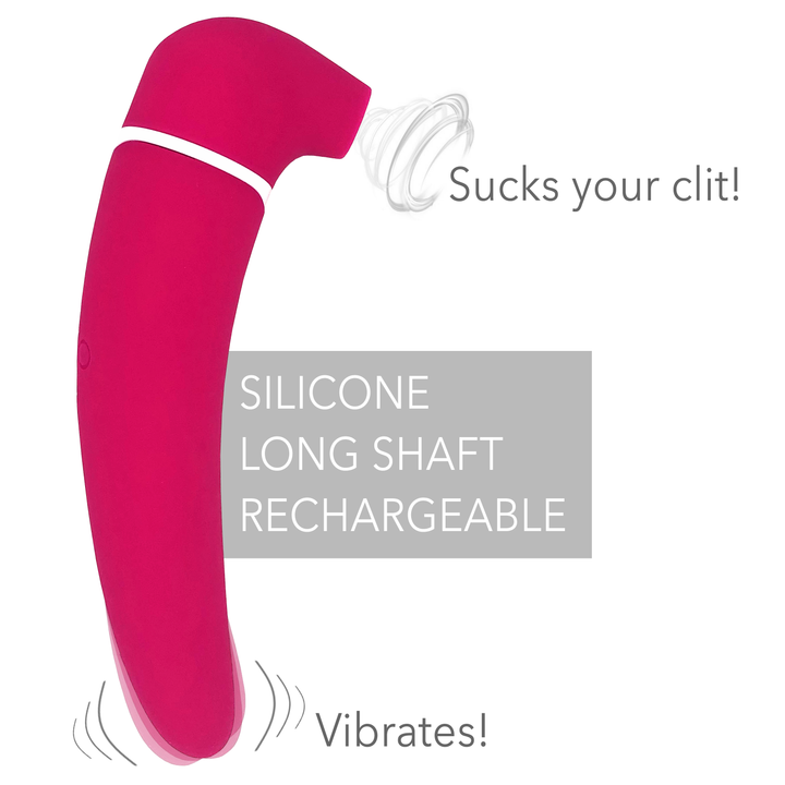 Dual-Ended Premium Clit Sucker & G-Spot Vibrator - Vibrators