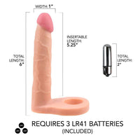 Vibrating Double Penetration Cockring - Male Sex Toys