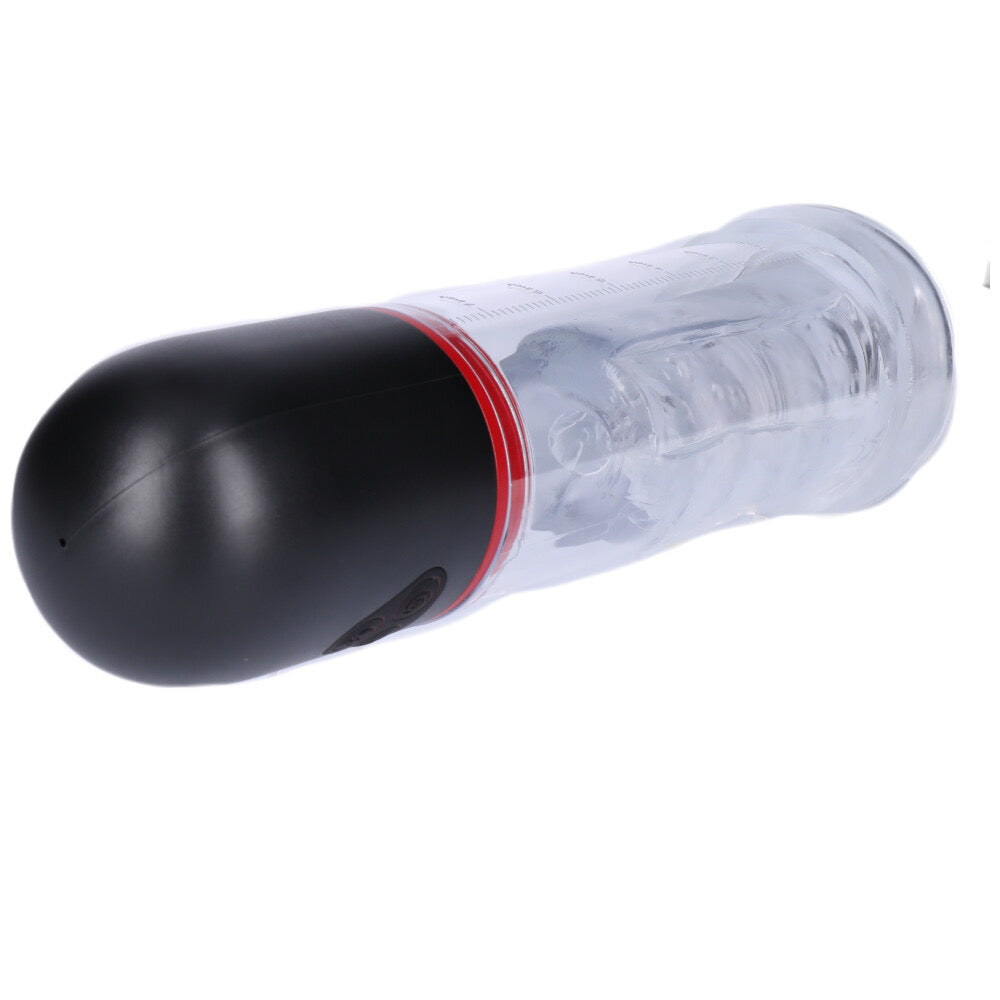 Penis pump and stroker from the back.