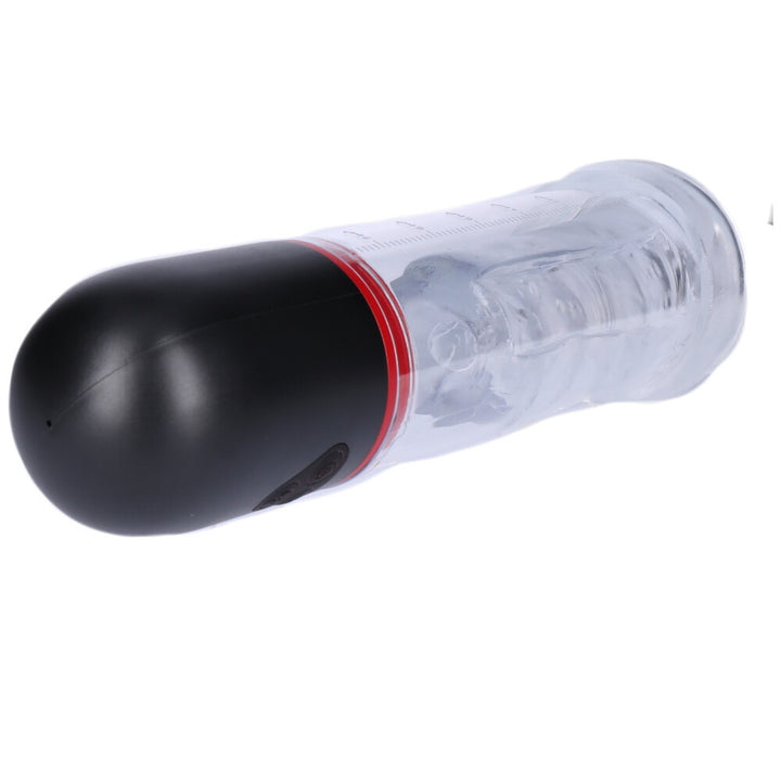Penis pump and stroker from the back.