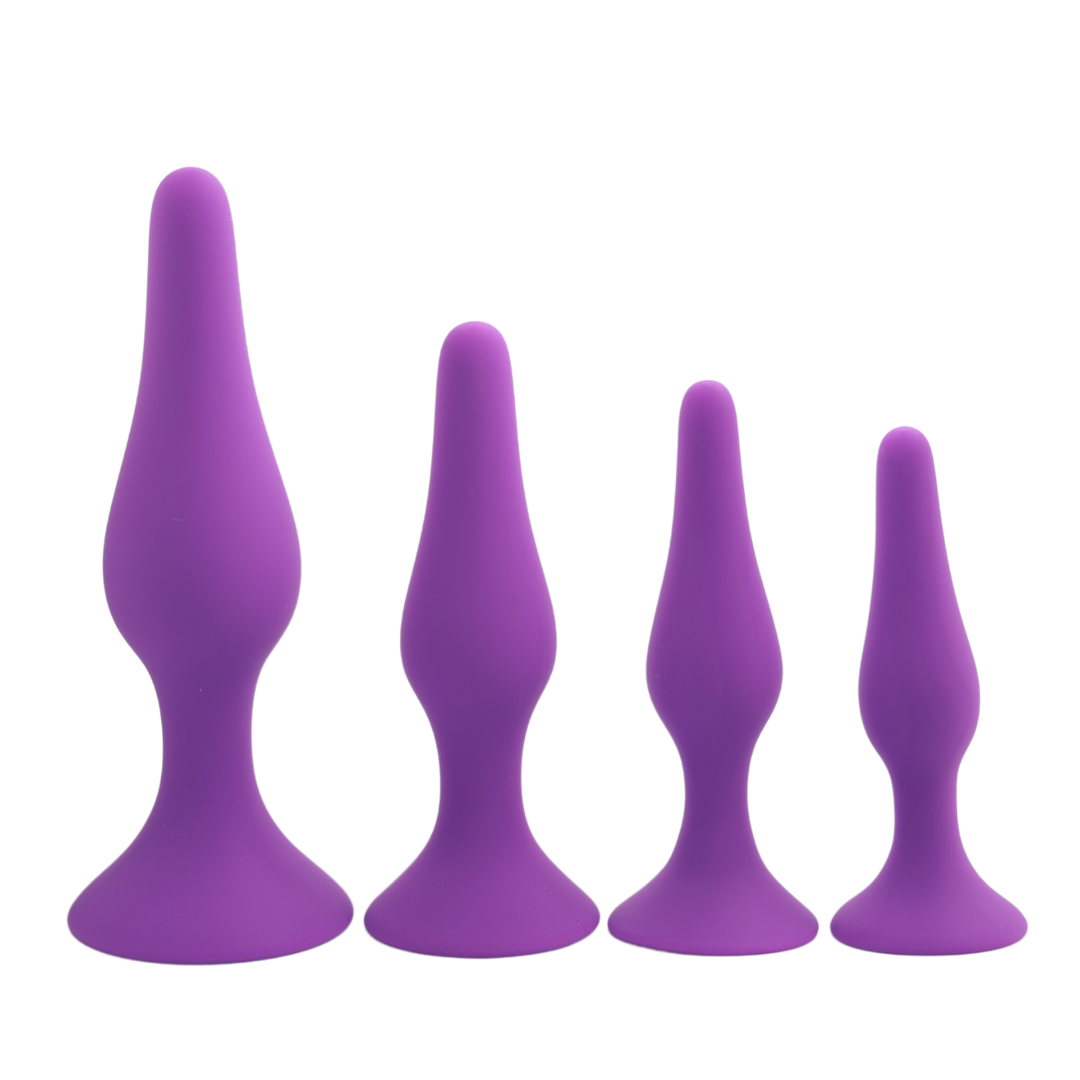 Tapered Silicone Anal Plug - Great For Beginners! - Choose from 4 sizes!