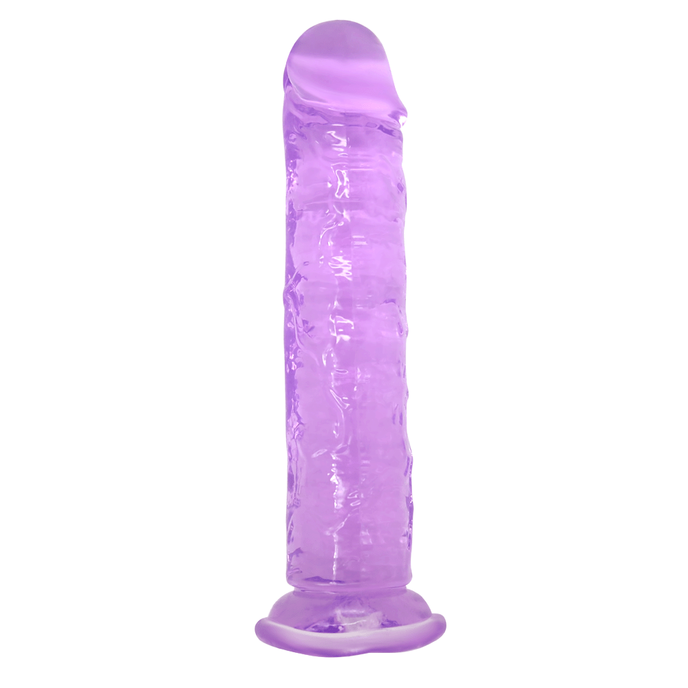 Another image of the side of the dildo standing upright.
