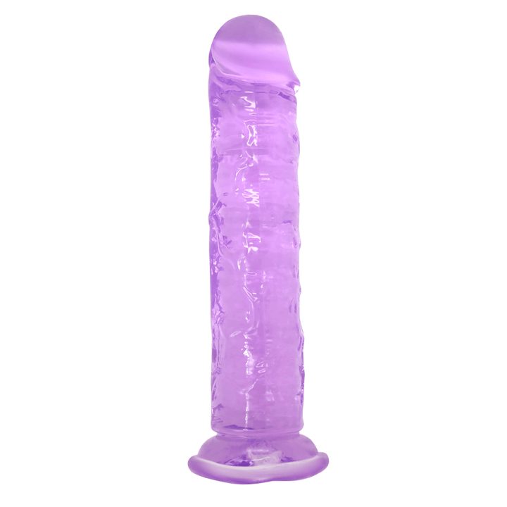 Another image of the side of the dildo standing upright.