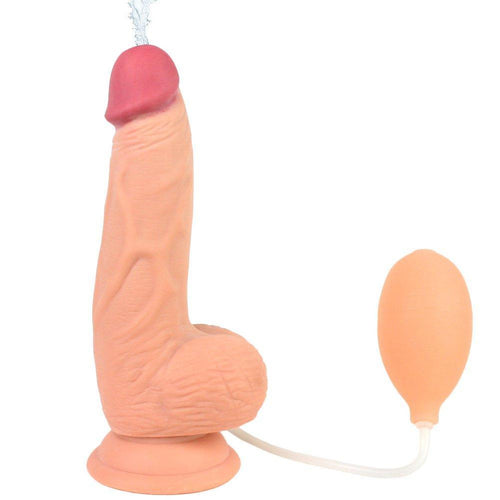 Lifelike Suction Cup Dildo - It Squirts! - Dildos