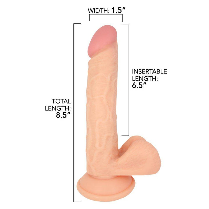 Realistic 8.5 Inch Vibrating Suction Cup Dildo - Dildos