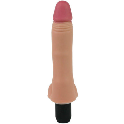 Vibrating Dildo with Balls - Flexes and Bends As You Move! - Dildos