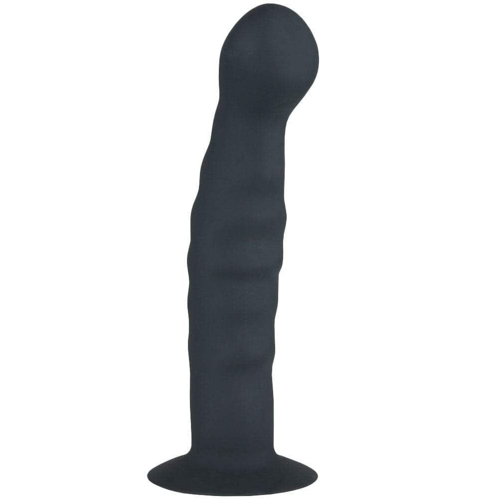 Rippled Silicone Probe - Suction Cup for Hands-Free Fun! - Anal Toys