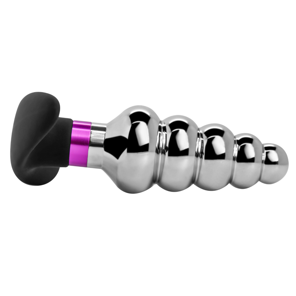Metal Anal Plug With Flared Silicone Base | Anal Toys