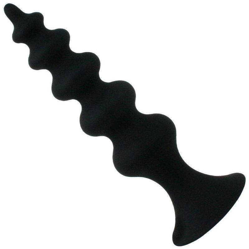 Beaded Silicone Anal Plug With Suction Cup Base - Anal Toys