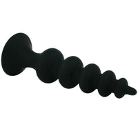 Beaded Silicone Anal Plug With Suction Cup Base - Anal Toys