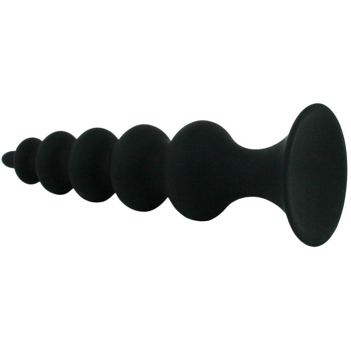 Beaded Silicone Anal Plug With Suction Cup Base - Anal Toys