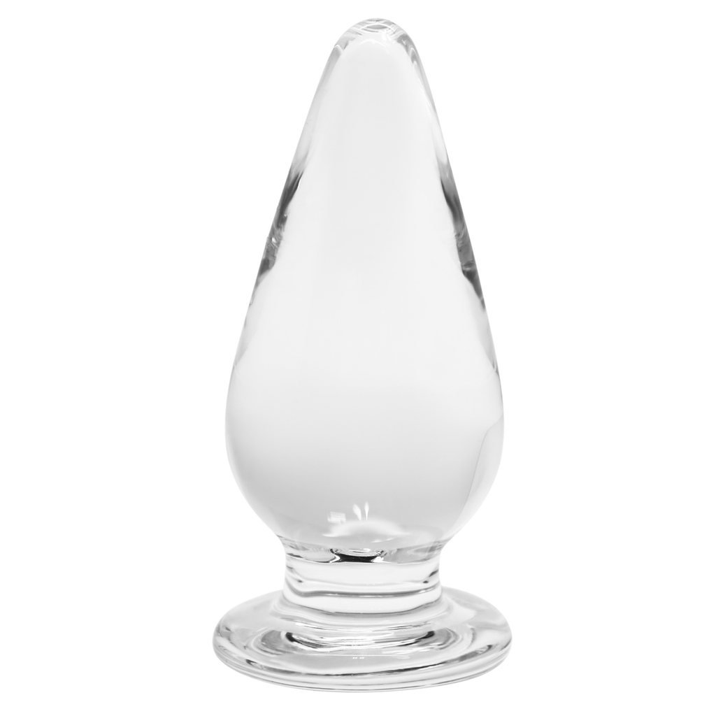 big glass anal plug Large Glass Butt Plug 2 Sizes – PlugLust main image 0