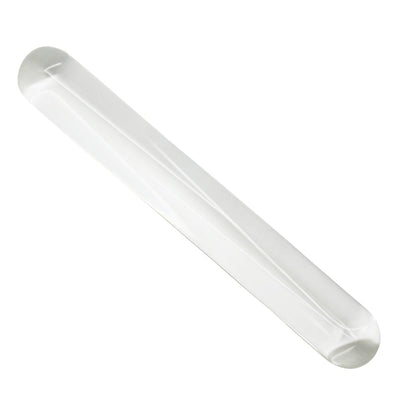 Image of the glass dildo tilted to the side.
