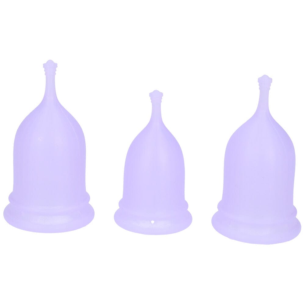 Set of 3 menstrual cups 