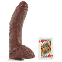 Huge hollow dildo shown in brown color option