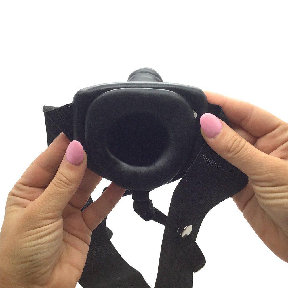 Hollow Strap-On - Black - Male Sex Toys
