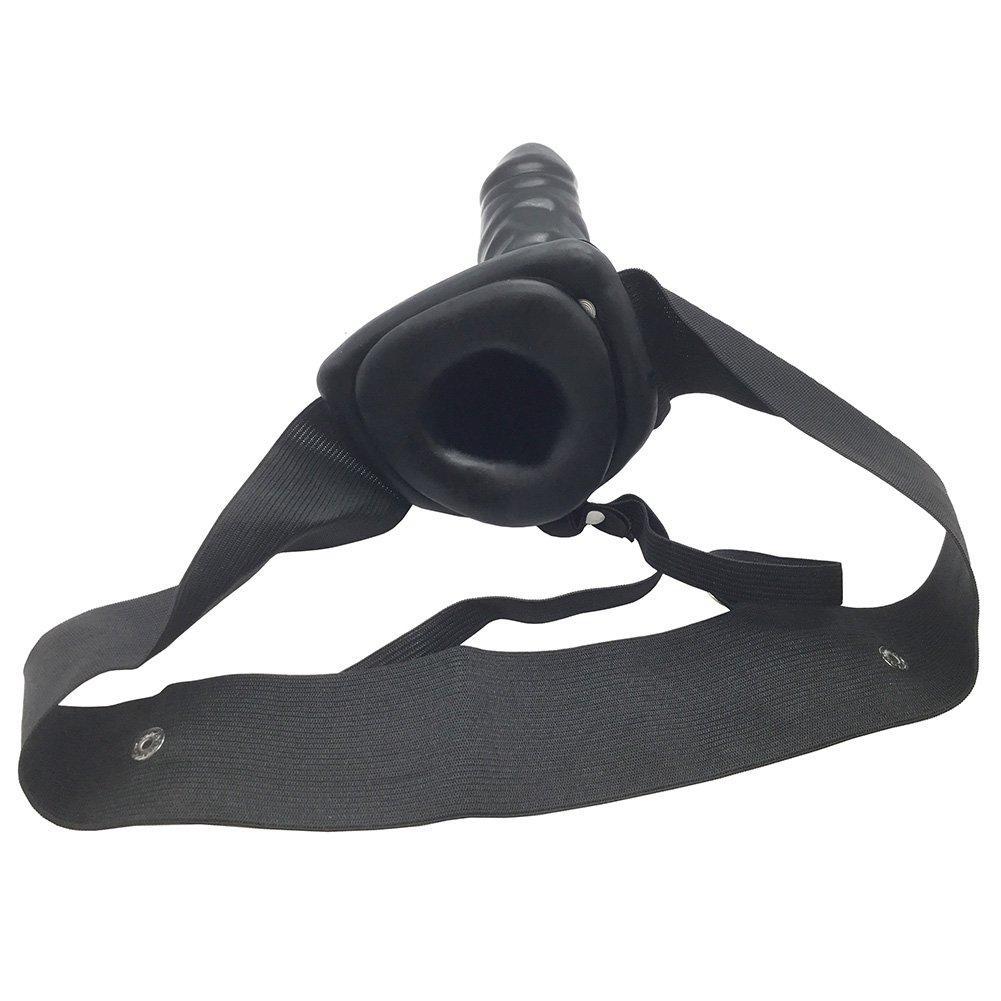 Hollow Strap-On - Black - Male Sex Toys