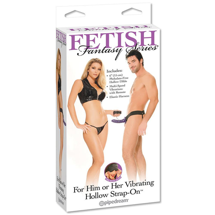 Vibrating Hollow Strap-on - Purple - Male Sex Toys