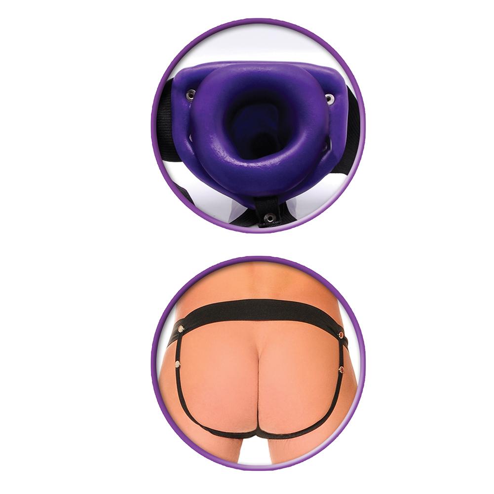 Vibrating Hollow Strap-on - Purple - Male Sex Toys