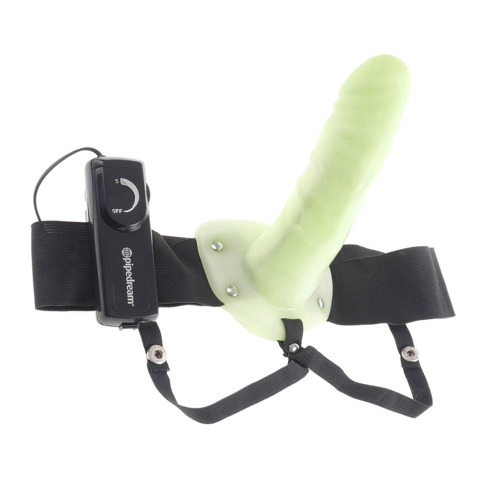 Realistic glow in the dark dildo with sex harness and remote control for vibrations
