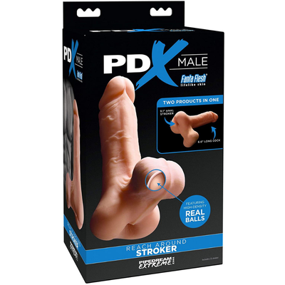 9" Anal Stroker, 6.6" Long Cock | Fanta Flesh Reach Around Stroker With Balls | Masturbators